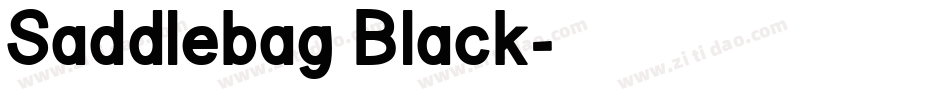Saddlebag Black字体转换